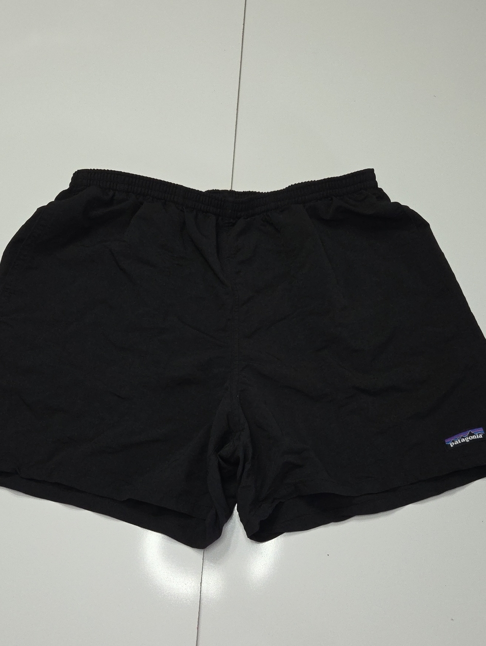 Patagonia Men's Black Elastic-Waist Shorts With Drawstring L